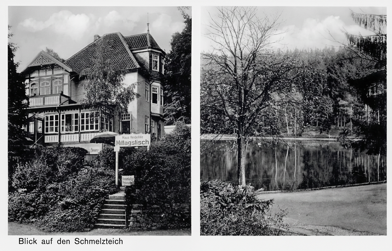 1930 ca., Haus RASCHKE, Blick auf den Schmelzteich, Hartung, Alias 406 ok