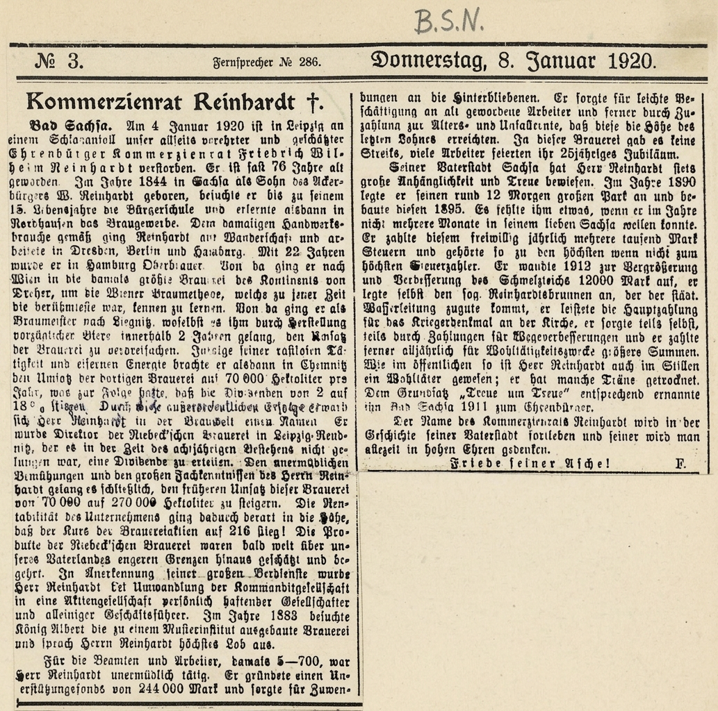 1920-01-08, Nachruf, BSN