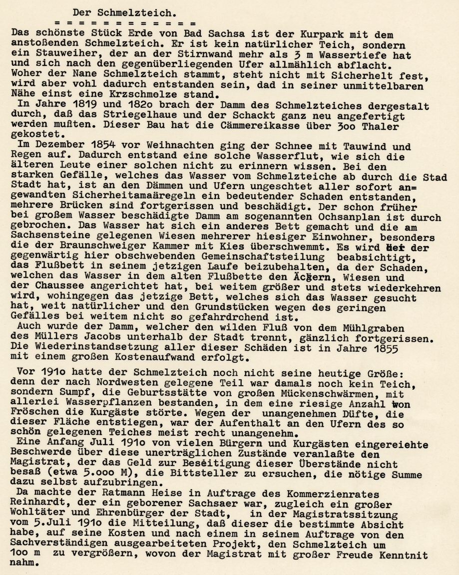1950er, SCHMELZTEICH, wohl Hoffmann, a