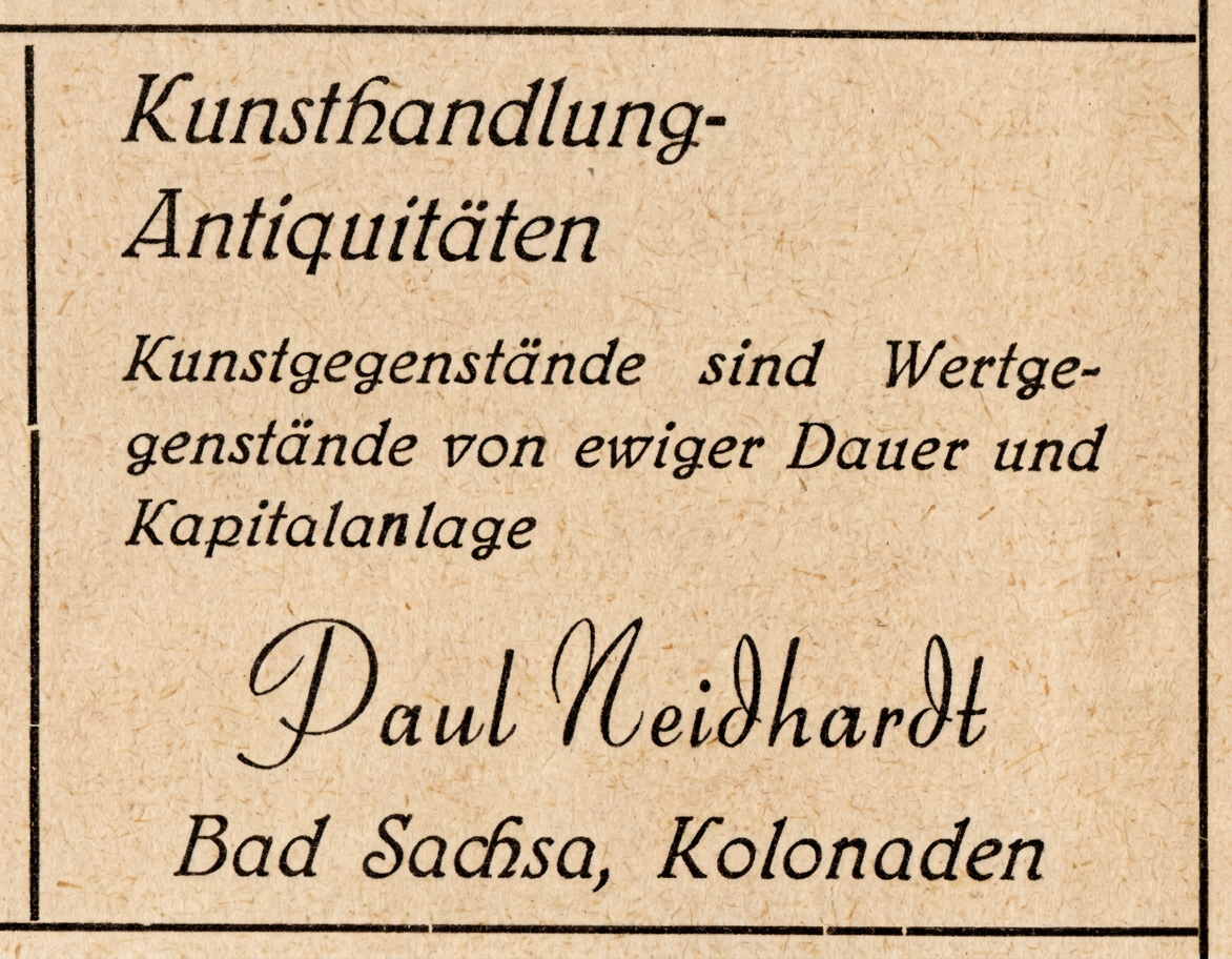 OPTIMIERT_1960 ca., Hindenburgstr. 7 Kolonnaden, Paul Neidhardt, Antiquitäten, Wergung-Ad, Tom Schreiber fa 3.8.2019, Ausschnitt