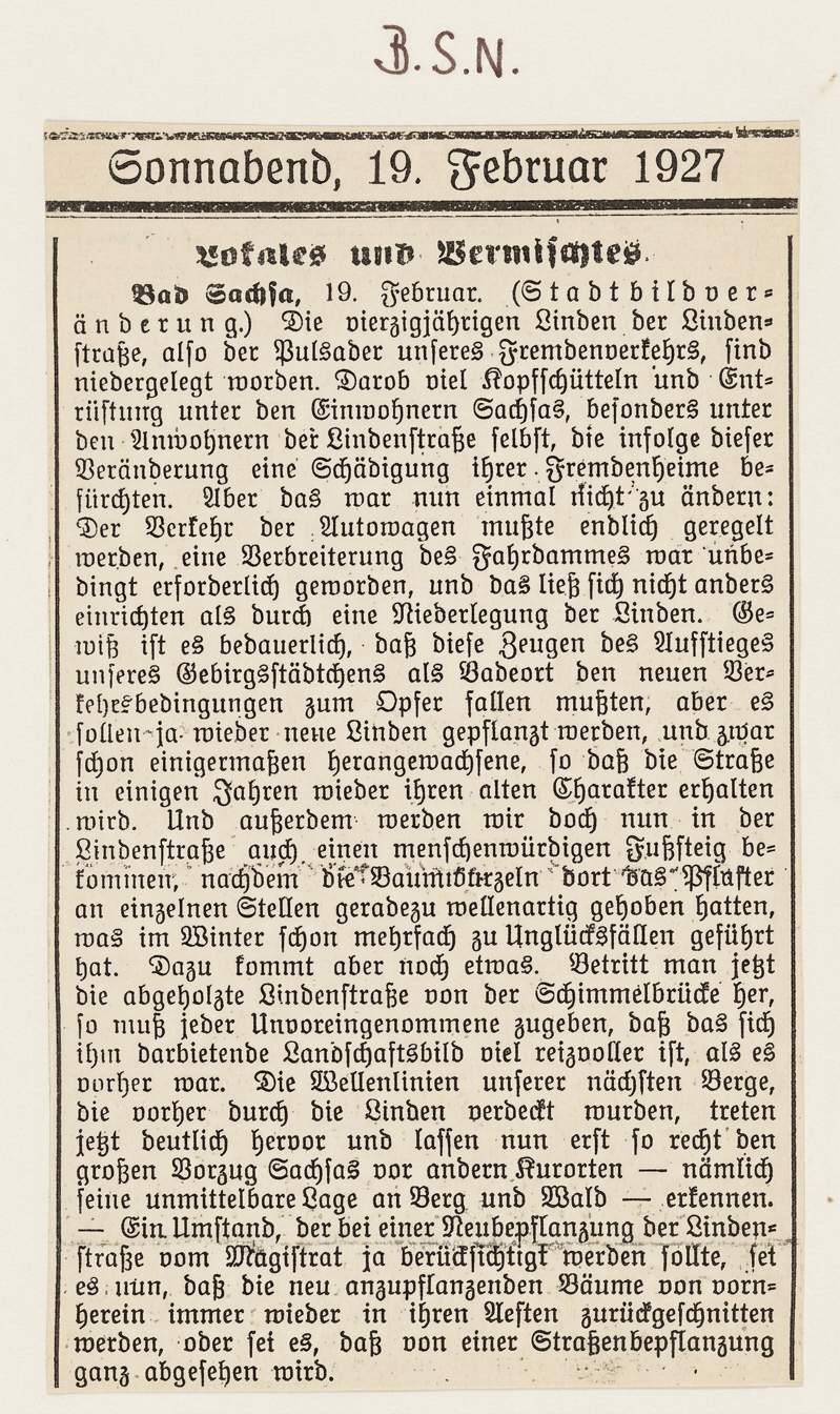 OPTIMIERT_1927, Hindenburgstr. aus Lindenstr., BSN 19.2.1927