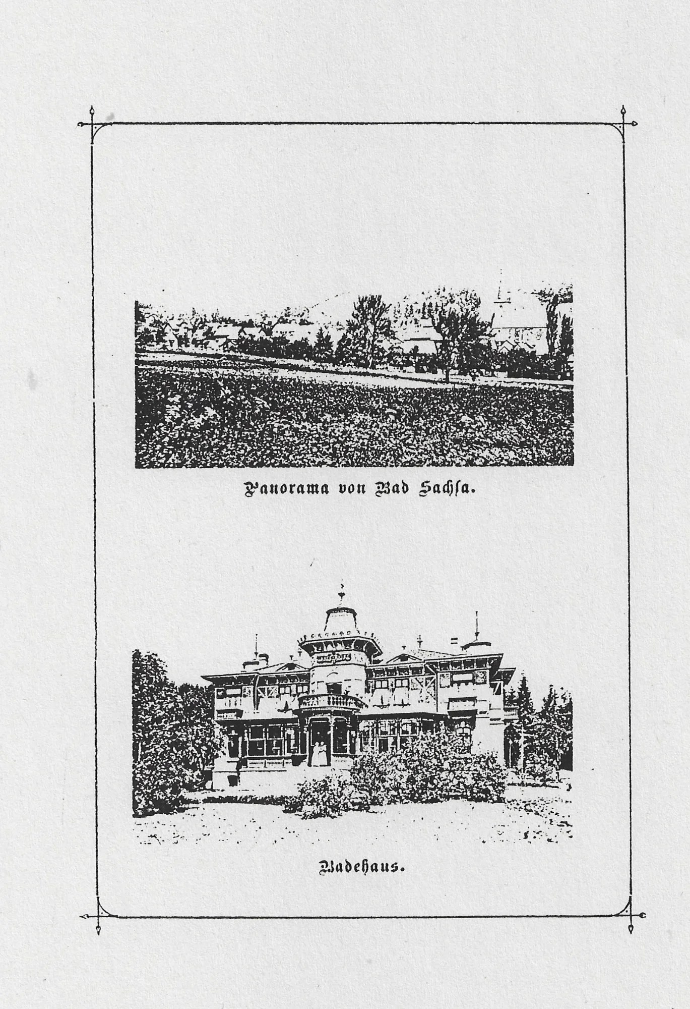 OPTIMIERT_1892 oder 1893, Prospect über Bad Sachsa am Südharz - klimatischer Kurort und Fichtennadelbad, b
