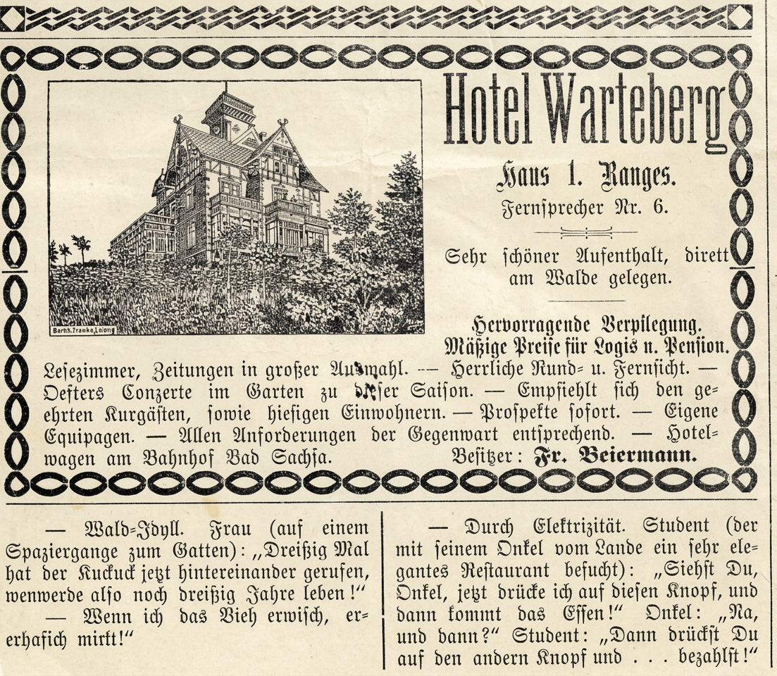 OPTIMIERT_1902ca., Steinaer Str. Hotel Warteberg, (Kurliste, 1902 ca., Nr. 16). - Kopie