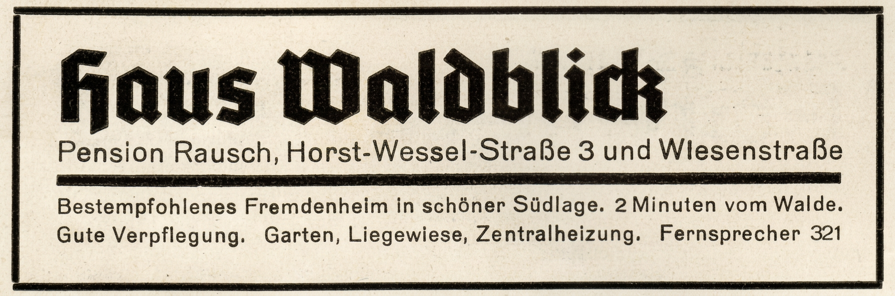 OPTIMIERT_1937, Der Harz, März 1937, c, Haus Waldblicke, auch Horst Wessel-Str. 3 - Kopie-1