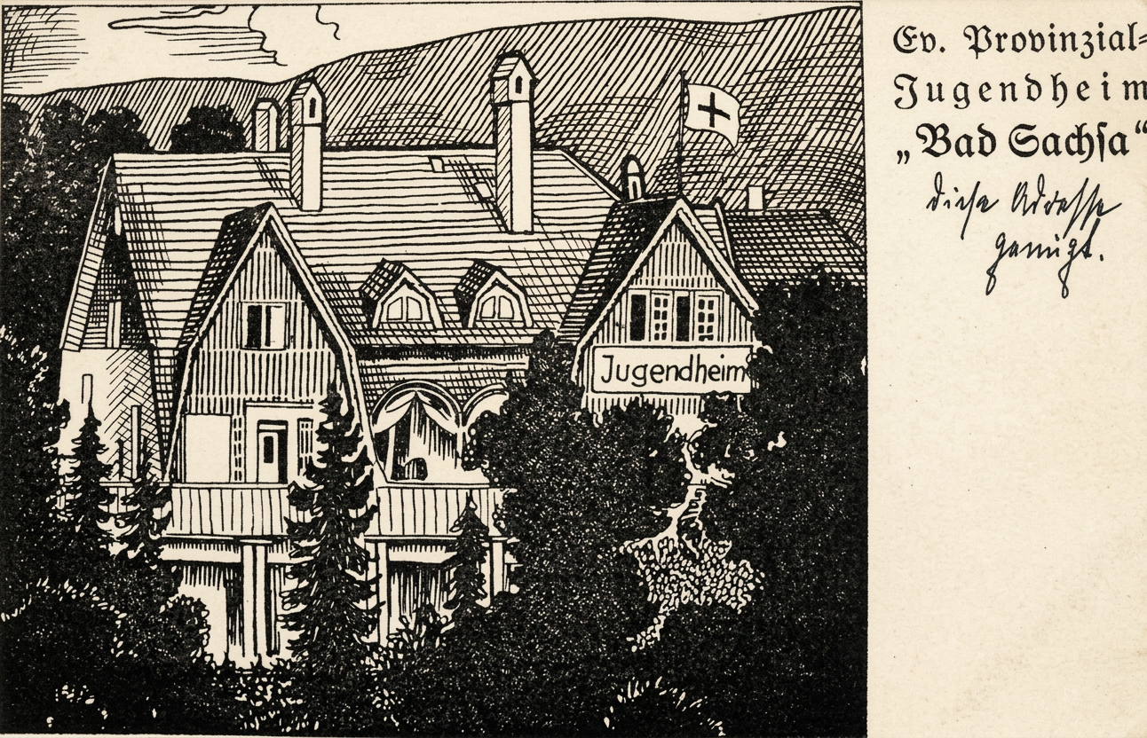 OPTIMIERT_AK, ev. Provinzial Jugendheim Bad Sachsa, 1931 gelaufen, ok